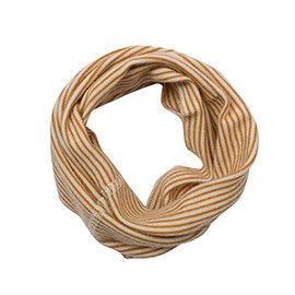 Lilano, Children's Snood Striped 70% Wool (kbT), 30% Silk, 210 g/m², Curry/Natural