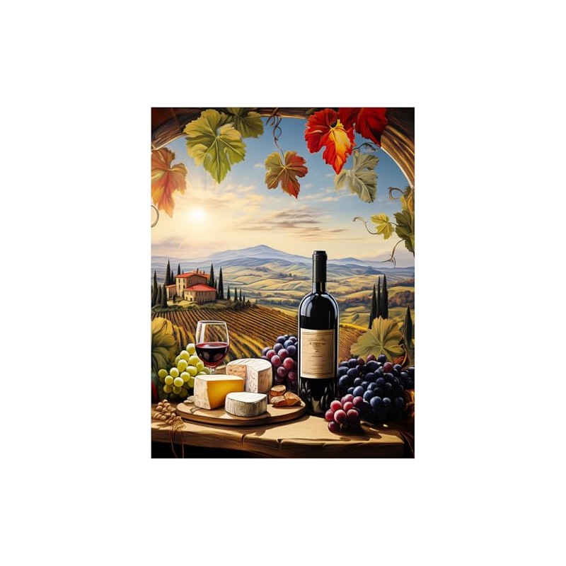 Wine Themed Tuscany Vineyard Pattern A1149 Accent Tile Mural Kitchen