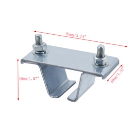 Mewutal 4pcs Channel Trolley Track Hanger Brackets 1-5/8" Sliding Door Track Rail Accessories Stainless Steel Intermediate Support Hanger Brackets