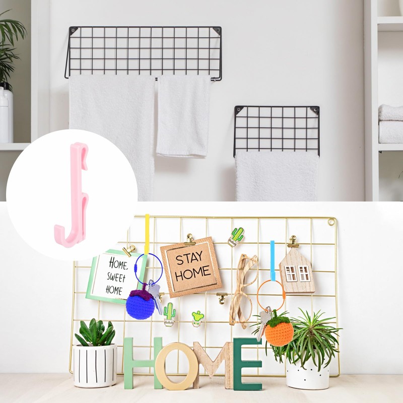 sourcing map 10 Grid Wall Hooks, 2.8 Inch Grid Wall