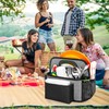 HODRANT Camping Utensil Bag, Paper Plate Storage Bag with 4