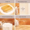 2 Pack large Square Glass Flour and Sugar Containers with