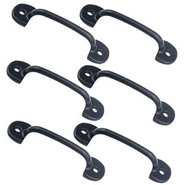 6Pcs Black Vintage Drawer Handles Zinc Alloy Knobs Cupboard Pulls Handle for Dresser Drawer Cabinet (Small Size)