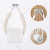 Uskerb Rope Toilet Roll & Towel Holder - Handmade Jute