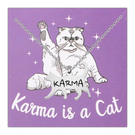 POTIY Music Lover Necklace Music Jewelry Music Fan Necklace Cat Lover Necklace Sarcastic Music Necklace, Small, Stainless Steel, No Gemstone