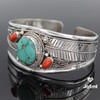 Jotml Men's Bangle, Turquoise Accessories, Indian Jewelry, Leaf Pattern, Bohemian,