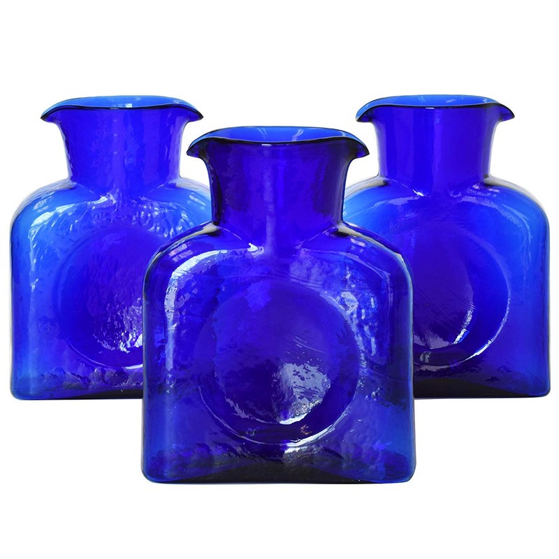 BLENKO Glass Co. 384 Water Bottle in Cobalt Blue -