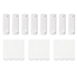 Roczential Large Canvas Hangers, Damage Free Picture Hanging Hooks Heavy Duty, Wall Hangers Without Nails, for Bathroom Kitchen Home Door Closet, White (Hook Serrated, 20)