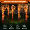 Solar Halloween Decorations,5 Pack Skeleton Hands Halloween Pathway Lights -