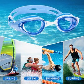 WAVE Nearsighted Swim Goggles,Shortsighted Swimming Goggles for Adults Youth, Anti Fog UV Protection Comfort Fit Silicone Frame