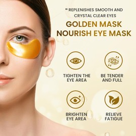 60 Stück Augenpads, Augenmaske mit Kollagen und Hyaluron, zur Pflege bei Augenringen, Tränensäcken und feinen Linien, Feuchtigkeitsspendende Eye Pads für müde Augen, Kühlende Anti Aging Pflege