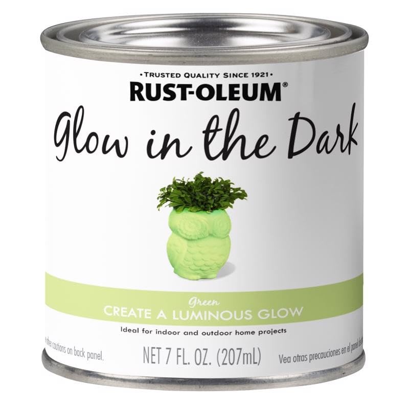 Rust-Oleum 214945 Glow in The Dark Brush On Paint, Half
