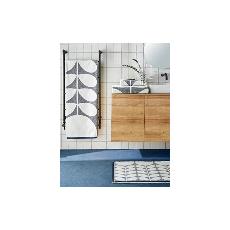 Orla Kiely Sunflower Bathroom Towel 580gsm 100% Cotton Whale Blue