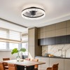 KDG 19.7" Low Profile LED Ceiling Fans with Light, Reversible