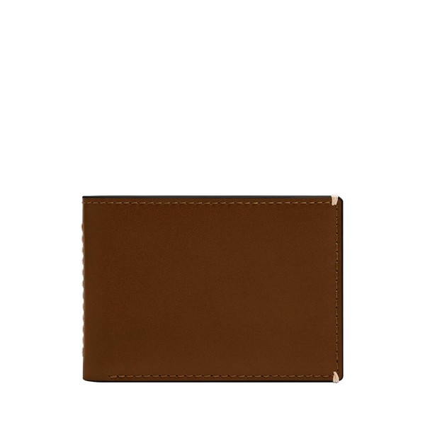 Fossil Men's Westover Leather Front Pocket Wallet, Medium Brown (Model: