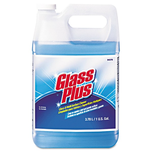 Glass Cleaner, 1 gal, Blue, PK4