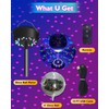 Disco Ball with Motor with Remote and Lights, Palujorty 5-9