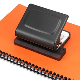 QWORK® 10 Holes Binder for Planners, Suitable for A4/B5/A5 Paper, Includes 12 Multicolour Binder Rings (30 Holes)