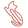 100pcs Cat Shape Paper Clips Plating Process Increased Slip Resistance