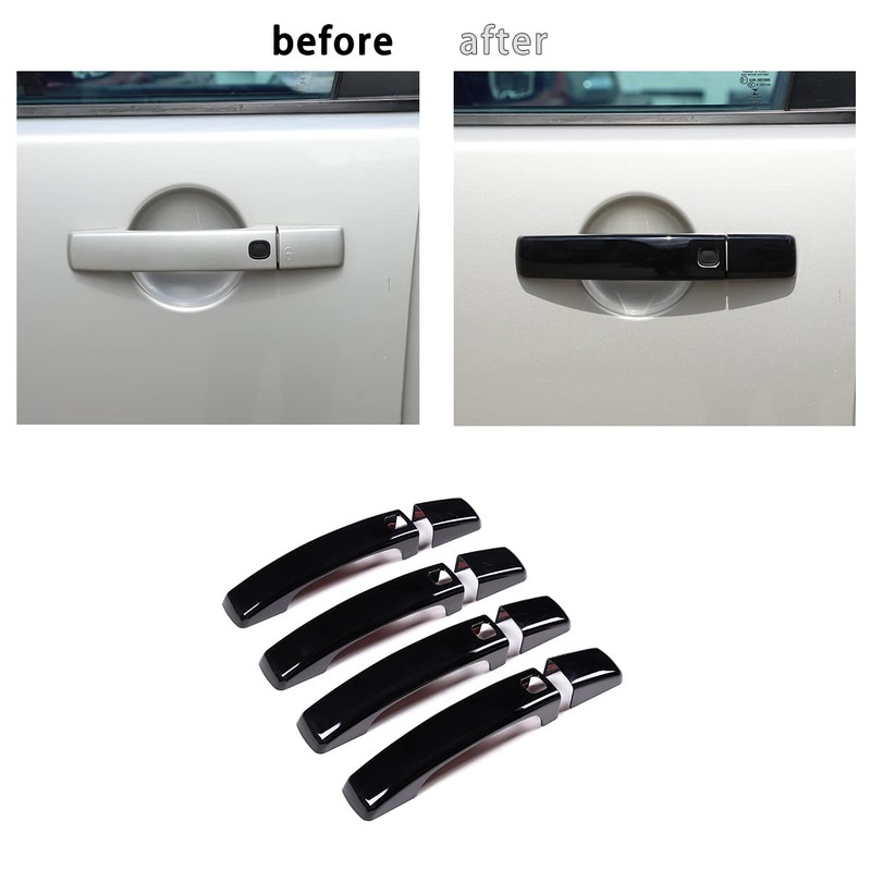 Gloss Black Door Handle Cover Trim for Land Rover Range