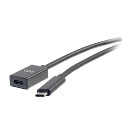 C2G USB Short Extension Cable, USB Cable, USB C Cable, 10G, Black, 3 Feet (0.91 Meters), Cable to Go 28658