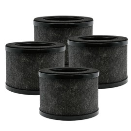 Nispira TZ-K1 MK01 MK06 KN6391RGB 3-in-1 True HEPA Activated Carbon Filter Replacement for ToLife TZ-K1 AROEVE FreAire Air Purifier 4 packs
