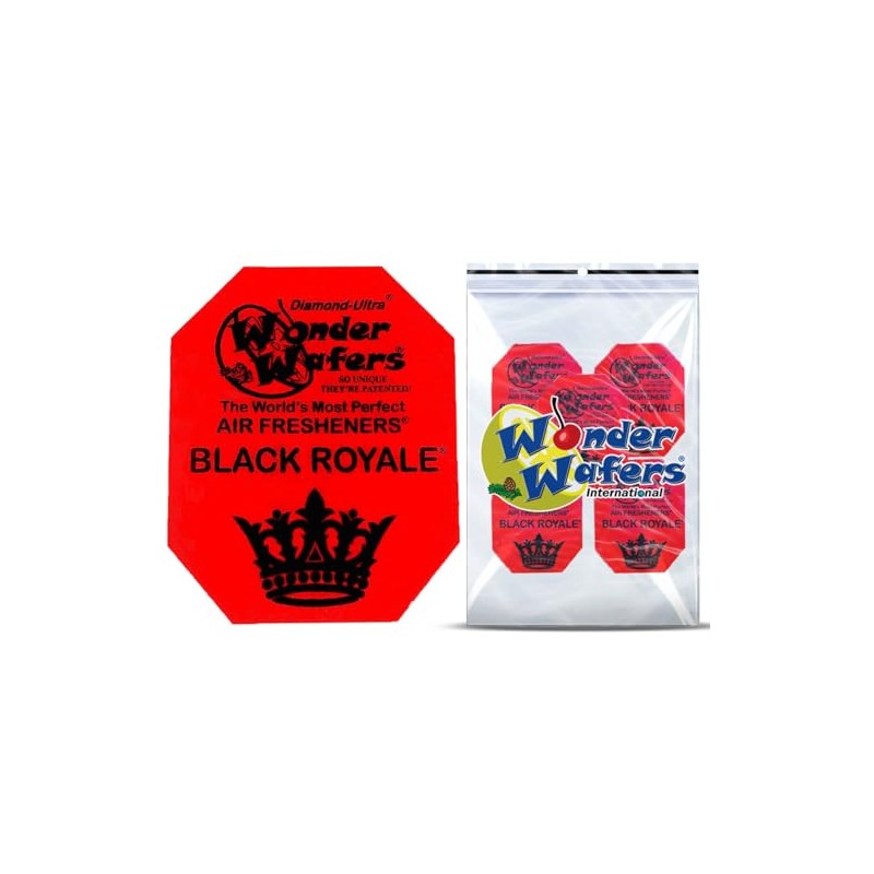 Wonder Wafers 24 Count Individually Wrapped Air Fresheners Black Royale