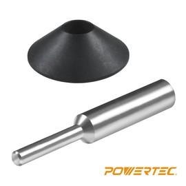 POWERTEC Router Centering Pin & Cone Set for RA1151 Replacement with 1/2" and 1/4" Ends, Calibrate Router Base Plates, Centering Template Guides on Routers Tool and Accessories - 2PK (71833-P2)