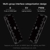 Jungle Leopard ARGB and PWM Fan HUB,8 Ports for Addressable