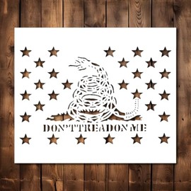 Don't Tread Stencil Template - Reusable Military Army We The People Stencils for Painting on Wood, Glass, Wall Rock, Walls, Canvas, Glassware, Spray Painting, Airbrushing, Crafts (7x9)