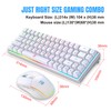 Snpurdiri 60% Wireless Gaming Keyboard and Mouse Combo,LED Backlit Rechargeable