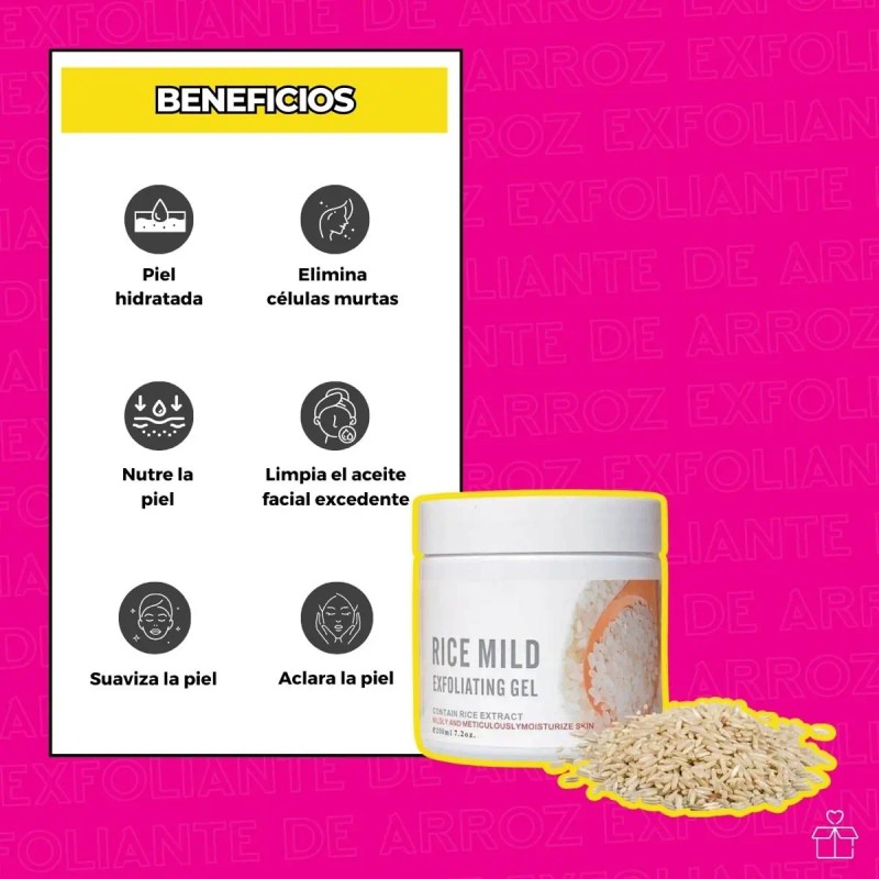 Exfoliante De Arroz Hidratante Aclarante