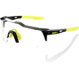 100% Speedcraft SL Sport Performance Sunglasses - Sport and Cycling Eyewear (Gloss Black - Photochromic Lens)