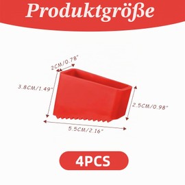 Pack of 4 ladder feet, ladder feet, rubber feet for ladders, non-slip ladder feet, rubber ladder feet, material rubber, suitable for telescopic ladders, wooden ladders, inclined ladders (red)