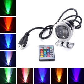 10W RGB Multicolor Waterproof Underwater Light LED Landscape Fountain Pond Lamp Spotlight