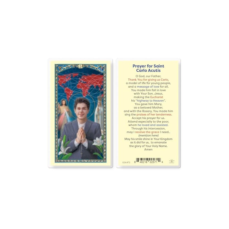 Rampart Catholic Prayer for Carlos Acutis Laminated Cards, 25-Count Value