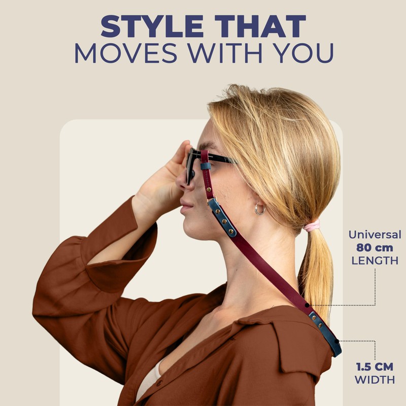 Luxitri Eyewear Strap (Light Brown - Light Brown) (Red -