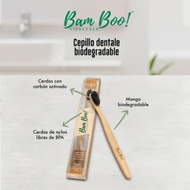 20 Pack Cepillo De Dientes Bambú Cerdas De Carbón Activado                                                                                            