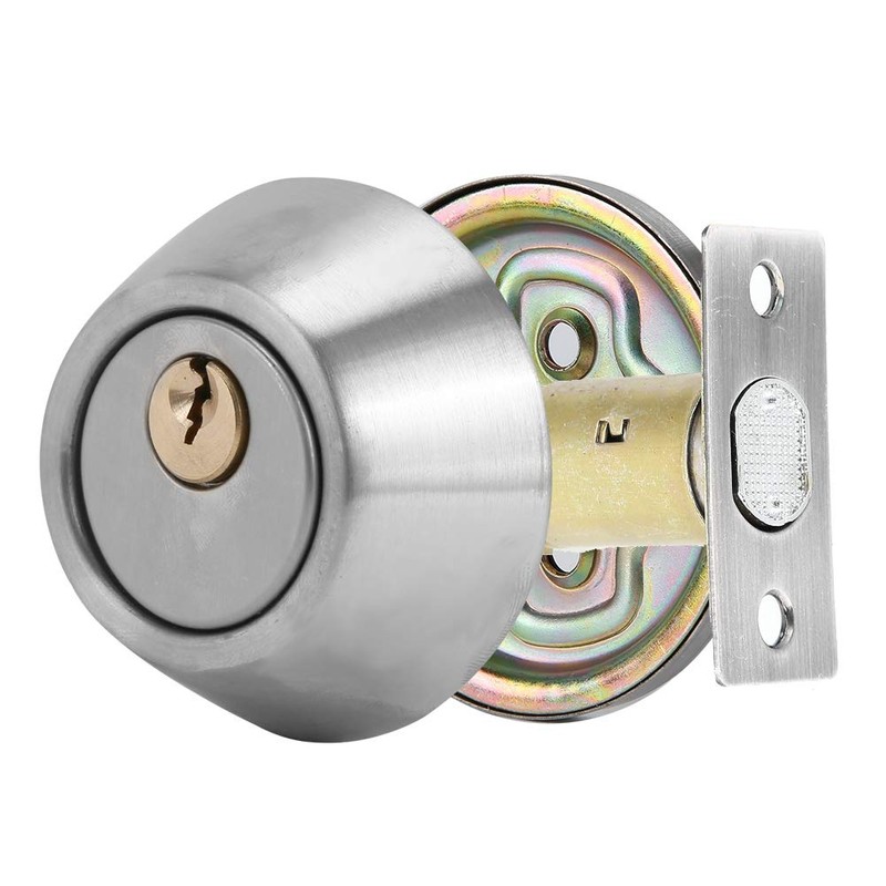 Sonew Security Door Lock, Single Cylinder Stainless Steel Anti-Theft Door