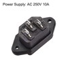 uxcell AC 250V 10A 3P Iec320 C14 Inlet Plug Power