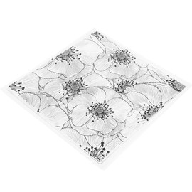 COHEALI DIY Journaling Stamp Silicon Stamps for Scrapbooking Cards Crafts Retro Flower Design