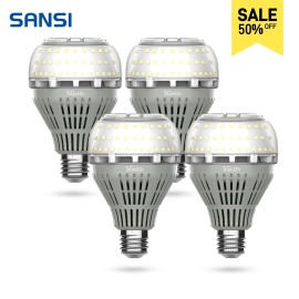 Sansi 4 Pack LED Light Bulb 250W Equiv. 27W 4000lm 5000K Clear White E26 Energy Saving