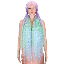 Style Icon 41" Lace Front Wigs Long Wavy Synthetic Wigs with Baby Hair Half Hand Tied 130% Density Wigs