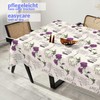 Fabric Tablecloth Washable Table Linen Tablecloth Cotton Polyester Hydrangea Purple