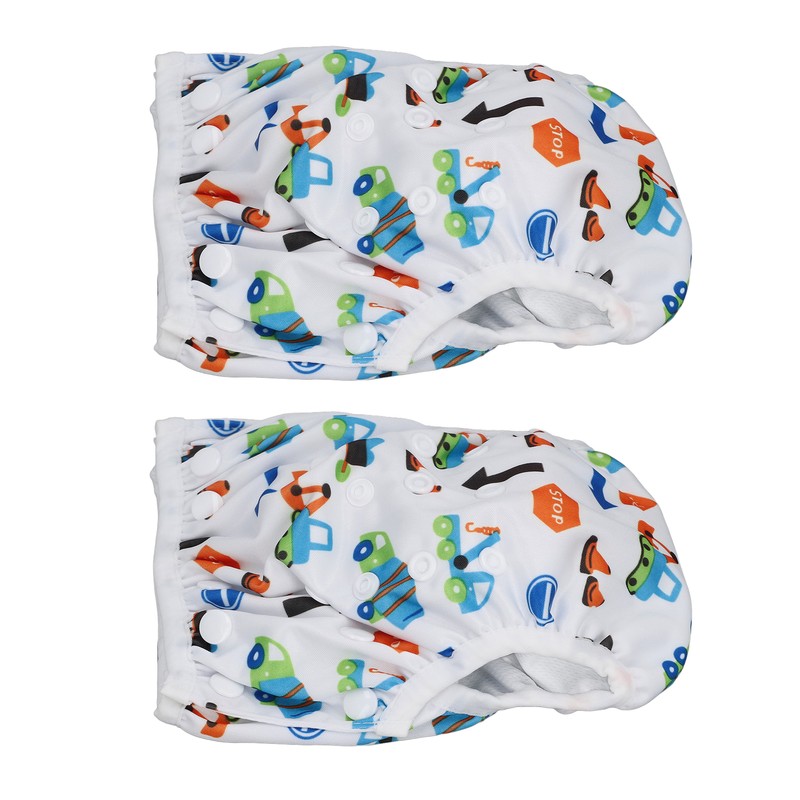 2PCS Baby Swim Diapers Soft Breathable Waterproof Adjustable Leakproof Swim
