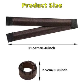 Hair Bun Maker, 2Pcs Hair Bun French Bun Makers for Hair Twist Fold Hair Donuts for Buns Easy Hair Donut Deft Hair Bun Maker Hair Bun Accessories for Girls Women (Dark Brown)