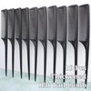 10 Pcs Black Thickened Rat Tail Combs Set Fine Tooth