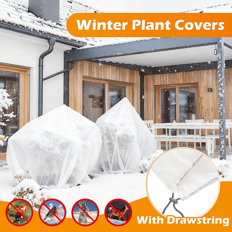Agfabric Plant Covers Freeze Protection 72"x72"x12" 0.9oz Freeze Cloths for
