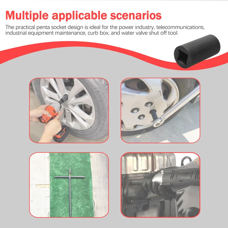Penta Socket - 1/2" Drive 13/16" 5-Point Additional combinationsPenta Socket