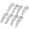 Metal Silver 50 Pcs Mini Small 30mm Snap Hair Clips